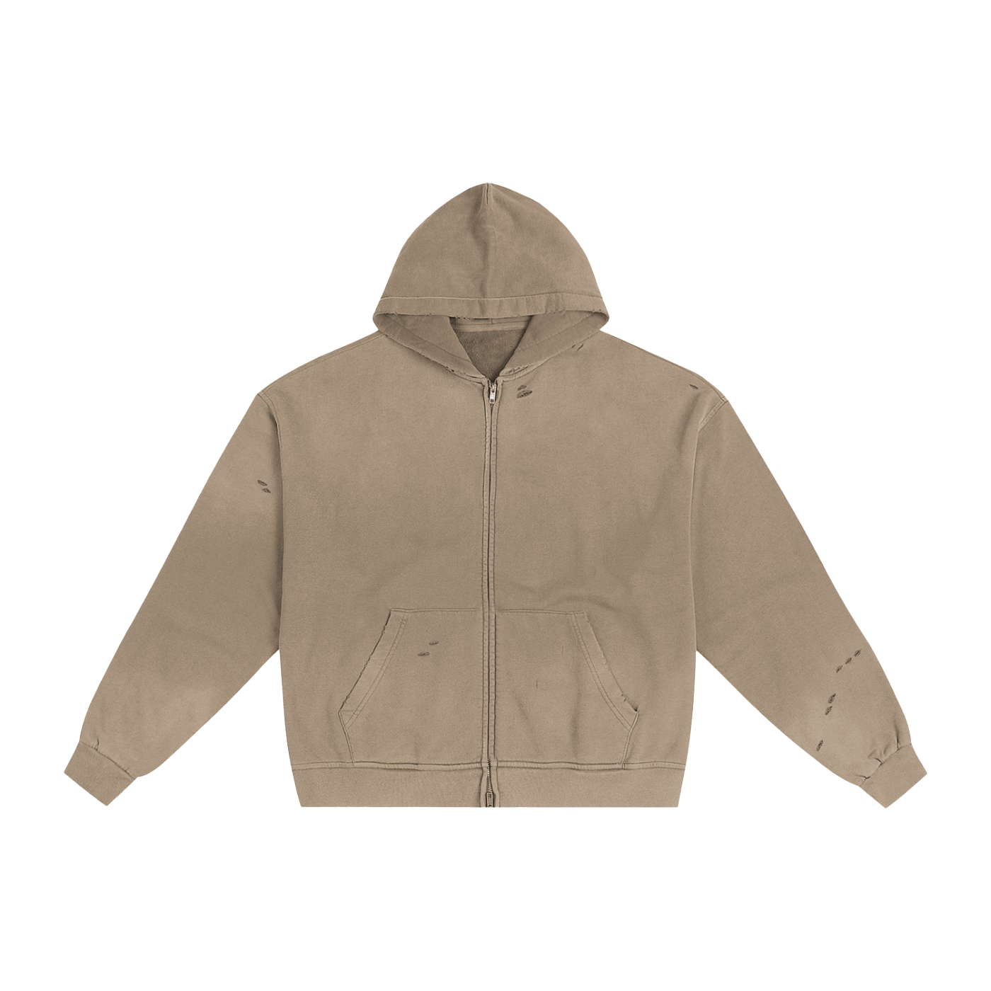 Plair Hand-Frayed Sunfade Zip Hoodie