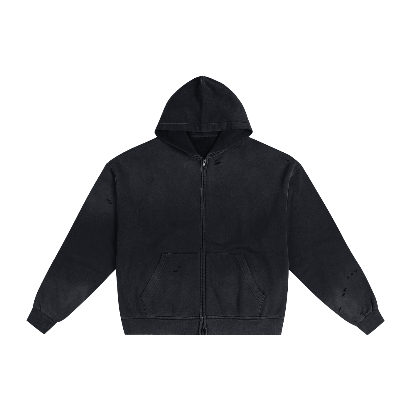 Plair Hand-Frayed Sunfade Zip Hoodie