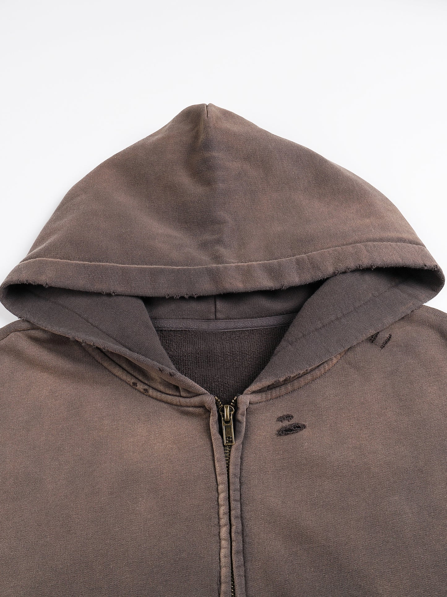 Plair Hand-Frayed Sunfade Zip Hoodie